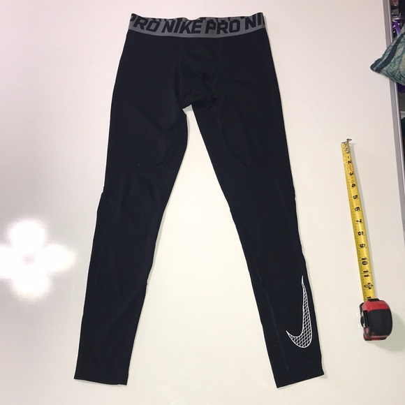 Nike Pro Workout Leggings Size Large (see measurements) Black - Picture 1 of 7